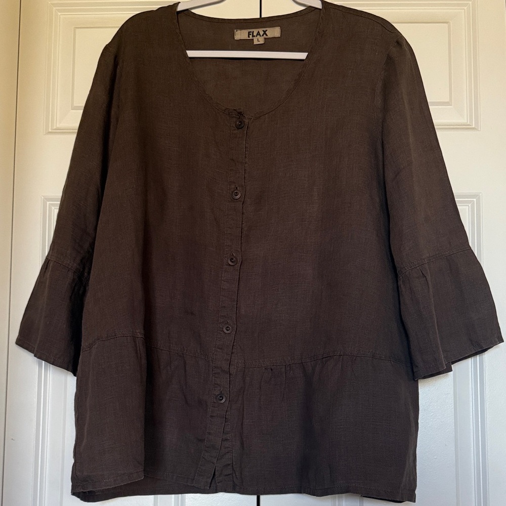 Flax Button Down Shirt - image 1